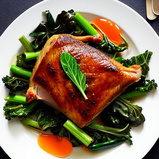 Crispy Duck with Greens
