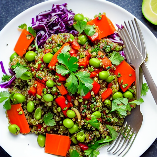 Vegetable and Lentil Salad with Quinoa