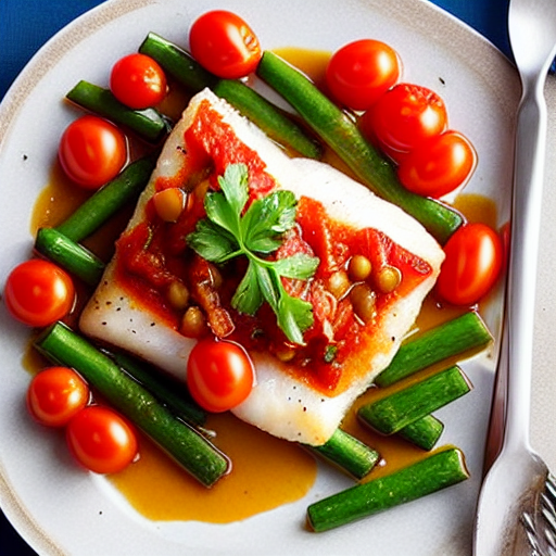 Baked Cod with Tomatoes
