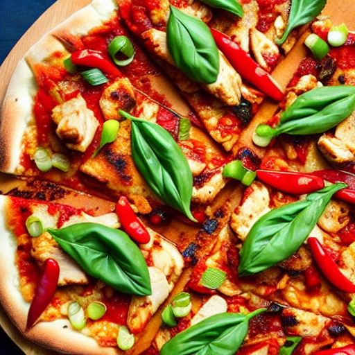 Chili Oil Chicken Pizza