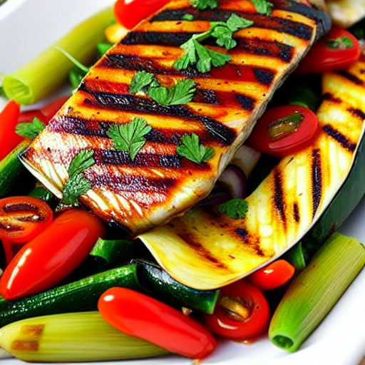 Sgombro alla Griglia Vegetale