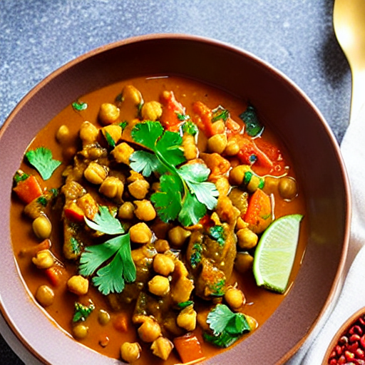 Vegetable and Lentil Curry with Chickpeas