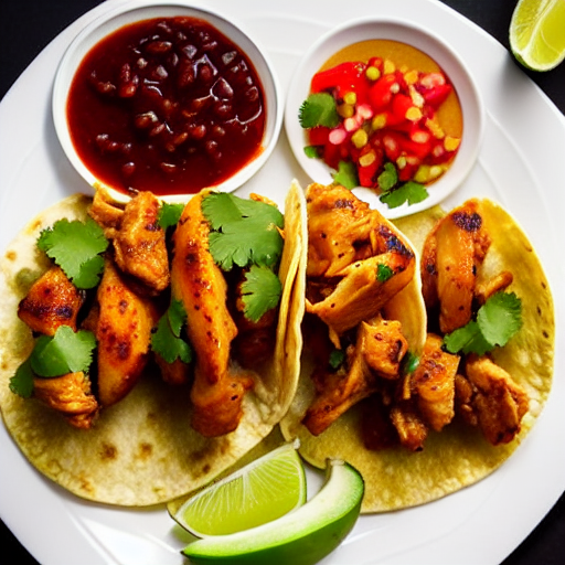 Tacos de Pollo en Salsa de Jengibre y Piña