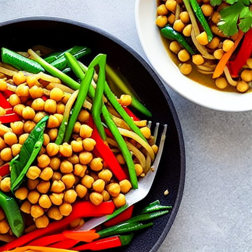 Vegetable and Chickpea Noodle Stir-Fry