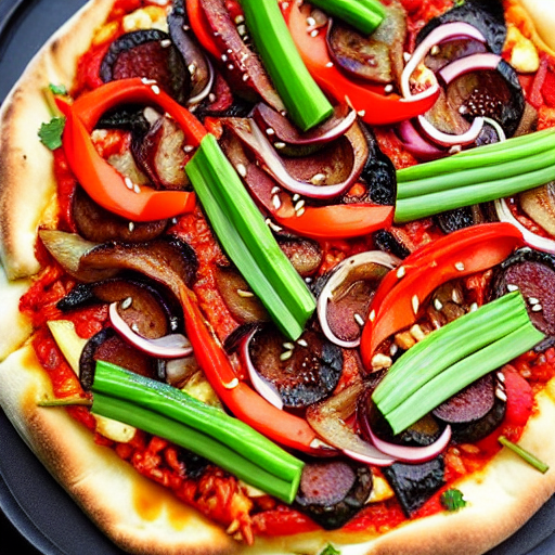 Korean BBQ Veggie Pizza