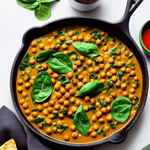 Chickpea and Spinach Curry with Lentils and Spinach and Chickpeas and Lentils