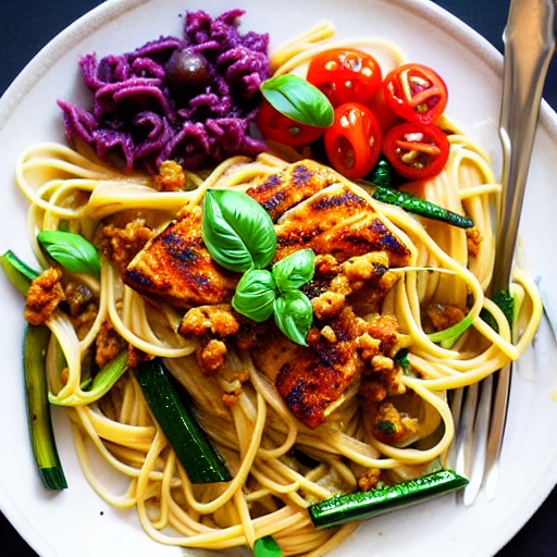Pasta Bil Kousa w Baba Ghanoush