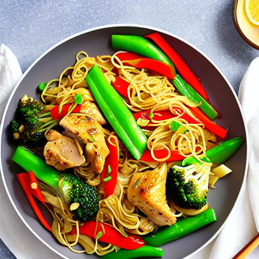 Chicken and Vegetable Stir-Fry with Noodles