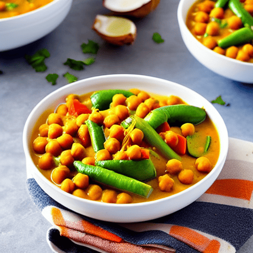 Coconut Curry Chickpeas and Vegetables