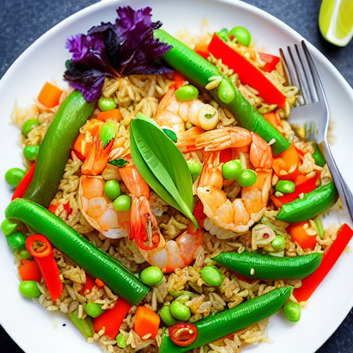 Vegetarian Shrimp Fried Rice