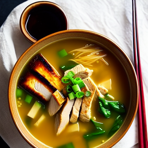 Miso Soup with Tofu and Chicken