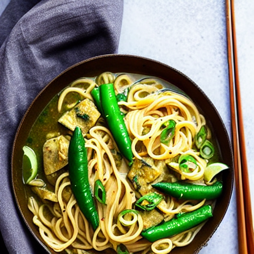 Baked Green Curry Noodles