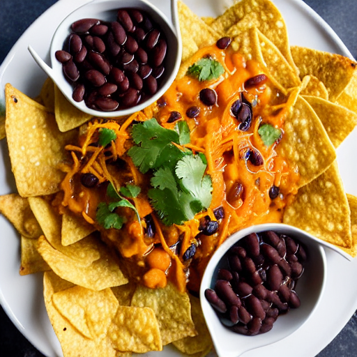 Nachos con Frijoles