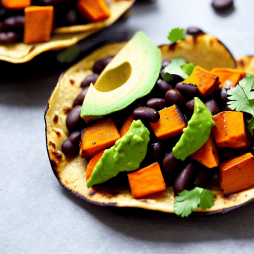 Baked Sweet Potato and Black Bean Tacos