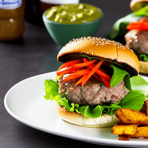 Nam Tok Pork Burger