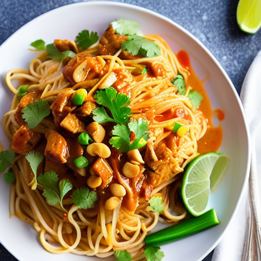 Thai Chicken Spaghetti