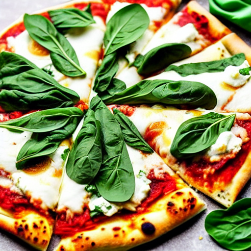 Pizza con Spinaci