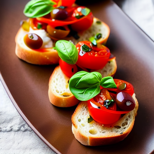 Bruschetta con Pomodorini e Olive