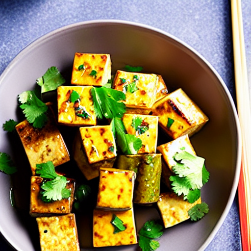 Coriander and Garlic Tofu