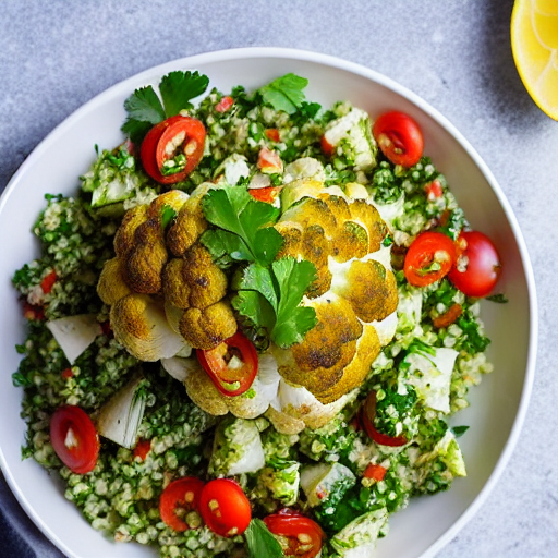 Roasted Cauliflower Tabbouleh
