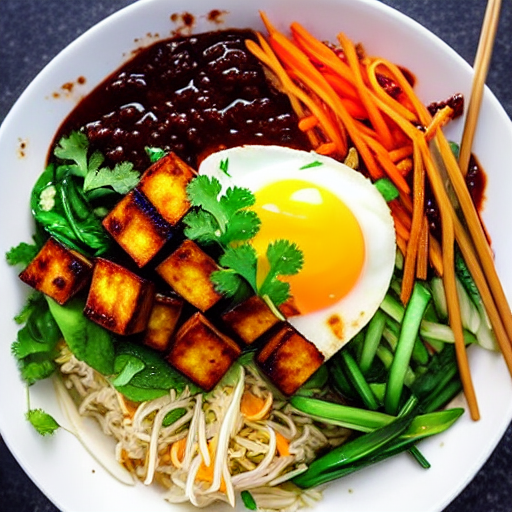 Korean-style Tofu Bibimbap