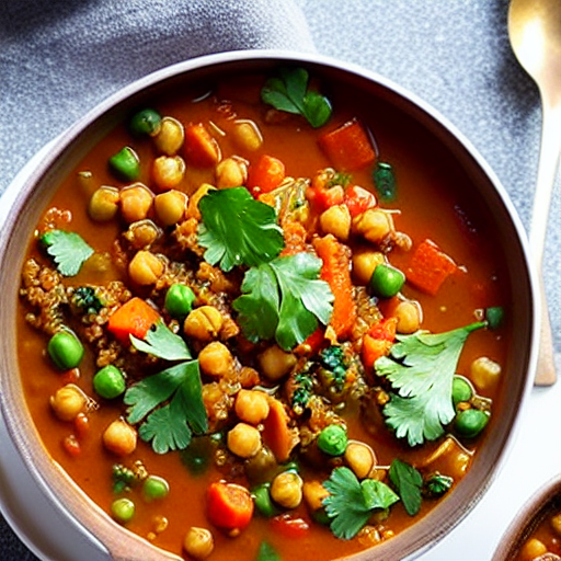 Vegetable and Chickpea Stew with Quinoa and Rice