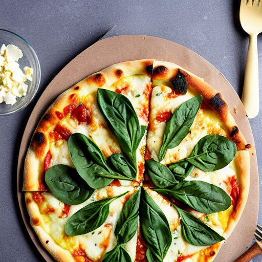 Garlic Spinach Pizza