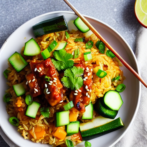 Bokkeumbap with Zucchini