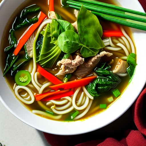 Noodle Soup with Greens