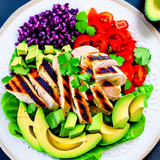 Halal Chicken and Avocado Salad