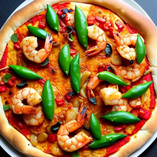 Kung Pao Shrimp Pizza