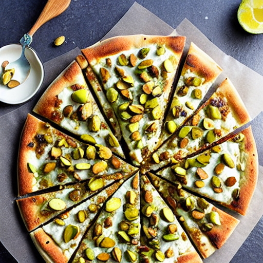 Pistachio and Honey Pizza