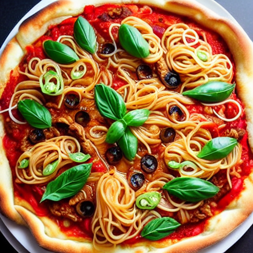 Chili Garlic Noodle Pizza