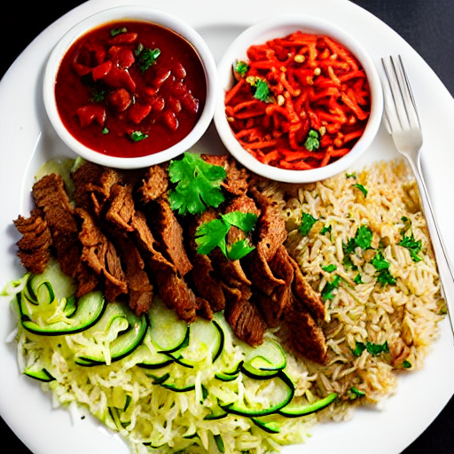 Riz Bil Kousa Wa Shawarma