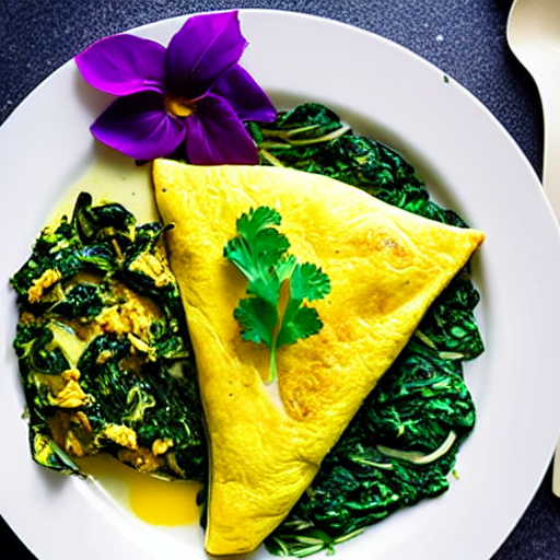 Halal Omelette with Spinach