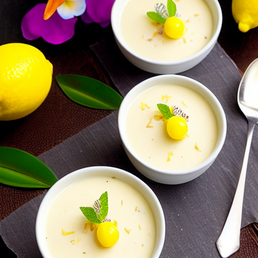 Lemon Coconut Pudding