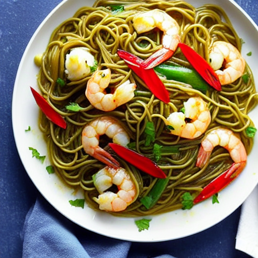 Seaweed Noodle Scampi