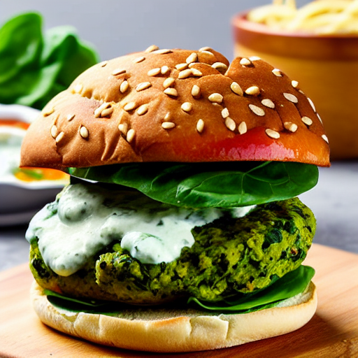 Chickpea and Spinach Burger
