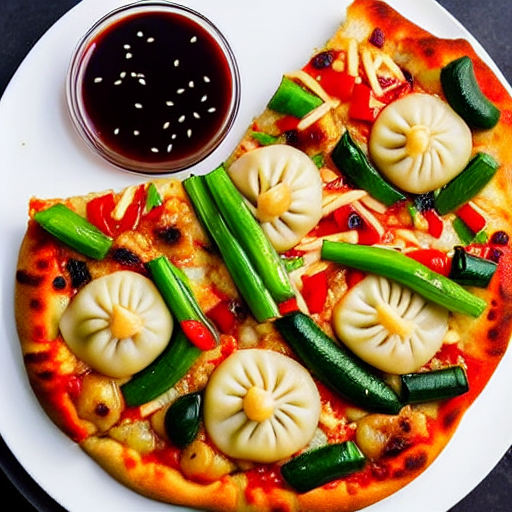 Vegetable Dumpling Pizza