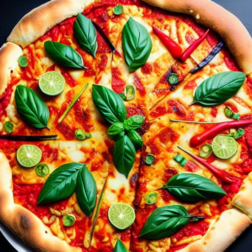 Tom Yum Pizza