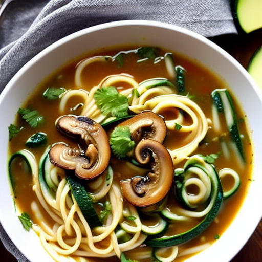 Mushroom Zoodle Soup