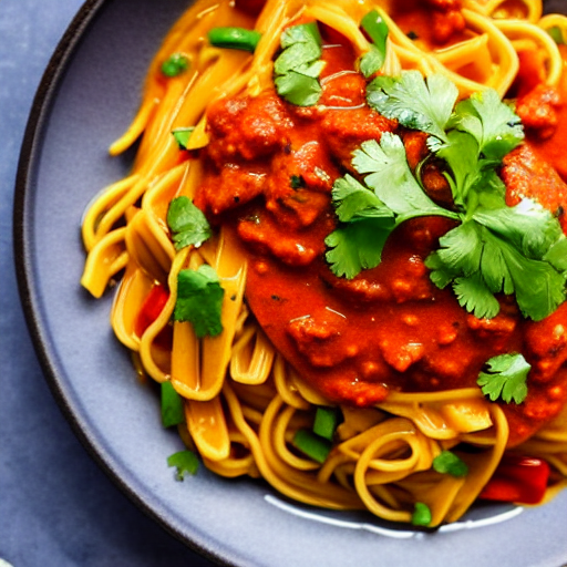 Macarrão com Molho de Pimentão