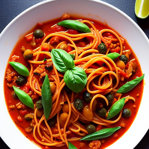 Espaguete à Putanesca Vegana