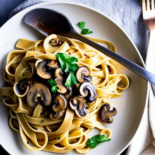 Creamy Mushroom Fettuccine