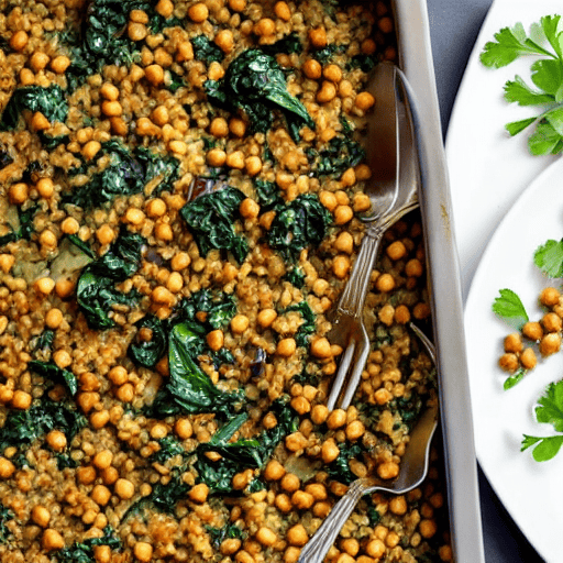 Crispy Baked Eggplant with Lentils and Spinach and Chickpeas and Lentils and Spinach and Lentils and Spinach and Lentils and Spinach and Lentils and Spinach and Lentils and Spinach