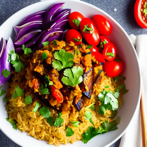 Zaalouk Rice Bowl