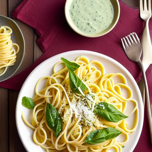 Pasta with Caesar Dressing