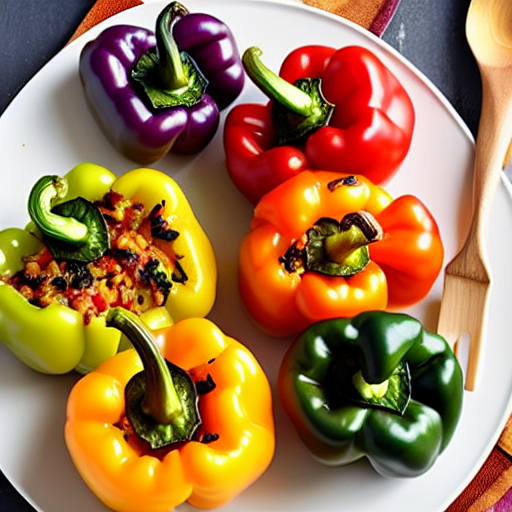 Vegetable and Cheese Stuffed Peppers