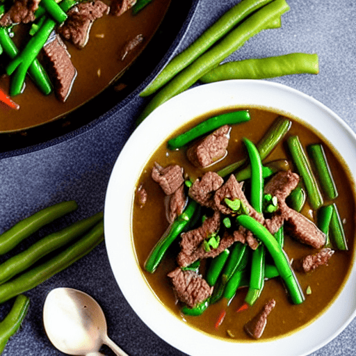 Beef and Green Bean Soup Stir-Fry