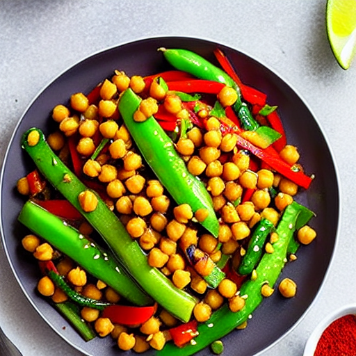 Spicy Chickpea and Vegetable Stir-Fry